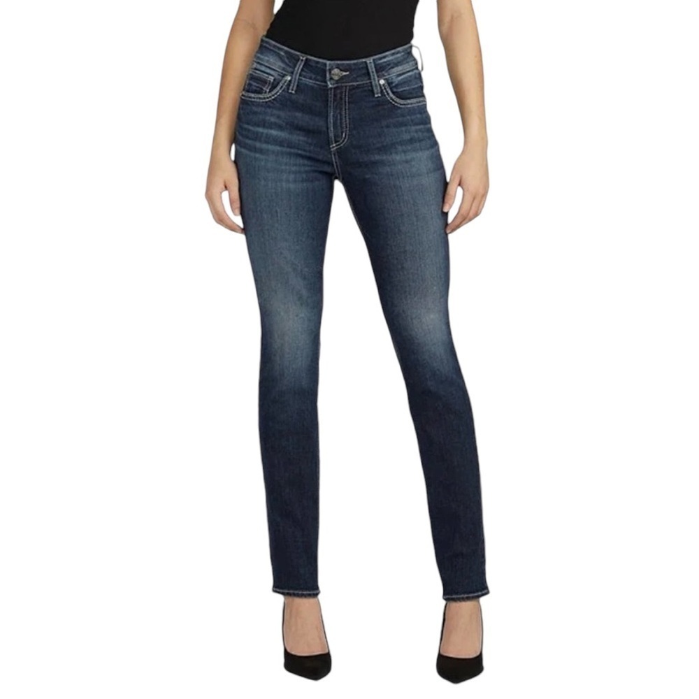 Silver Jeans Elyse Mid Straight Jeans